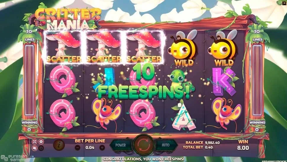 รีวิวสล็อต Critter Mania